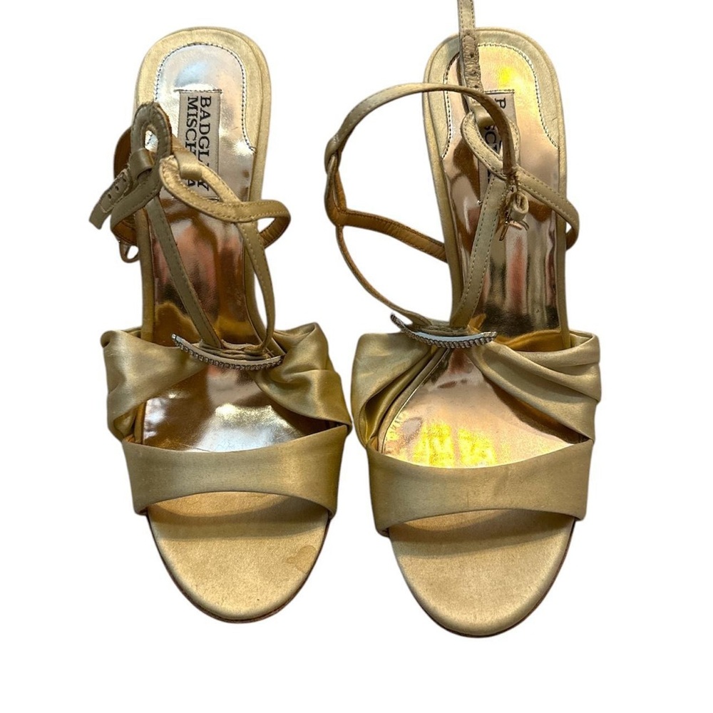 Badgley Mischka Gold Heels with Metallic Finish
